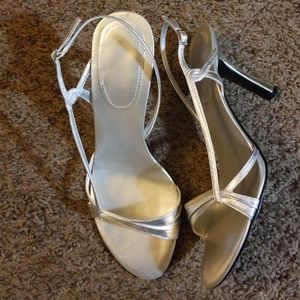 Nine West Silver Accolia Brushed Metalic Leather